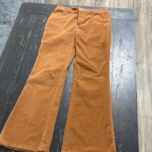 True Craft Tan Corduroy High-Rise Flare Pants
